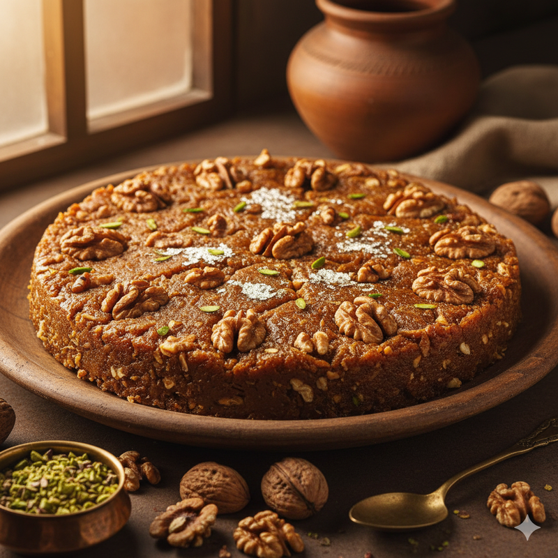 Single Akhrot Sohan Halwa
